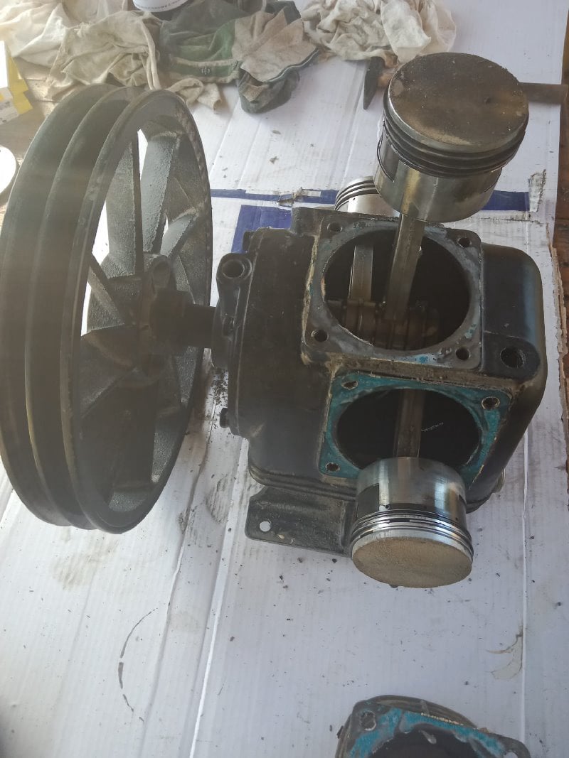 500 Lt. Pistonlu Hava Kompresör Revizyon İlk Hali | Tel: 0(546) 452 27 46 Kompresör Tamir Bakım Servisi Pendik Tuzla AY Makina Otomasyon